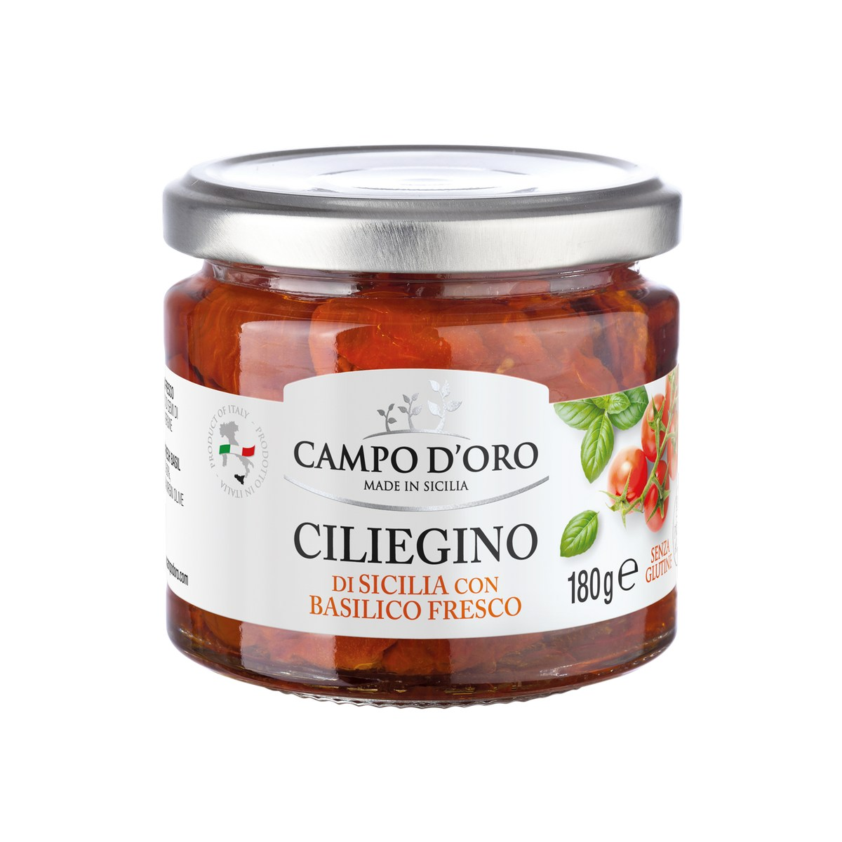 Ciliegino Di Sicilia Con Basilico Fresco