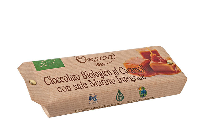 Tavoletta Di Cioccolato Biologico Al Caramello Con Sale Marino Integrale