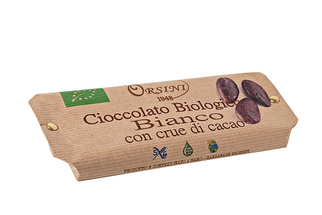 Tavoletta Di Cioccolato Bianco Biologico 33% Cacao E Granella Di Cacao