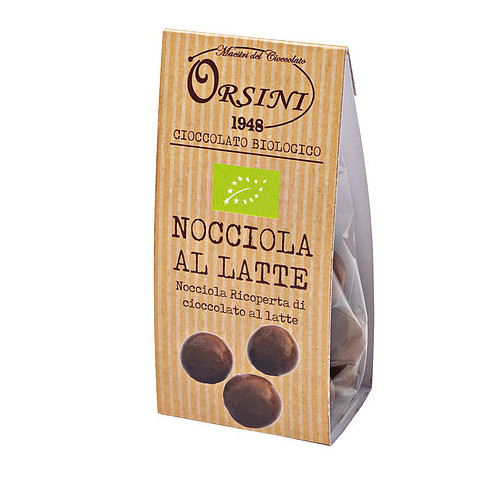 Nocciola Biologica Ricoperta Di Cioccolato Al Latte 34% Cacao