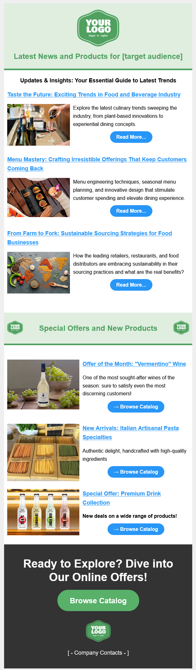 Example of B2B email marketing with informative content
