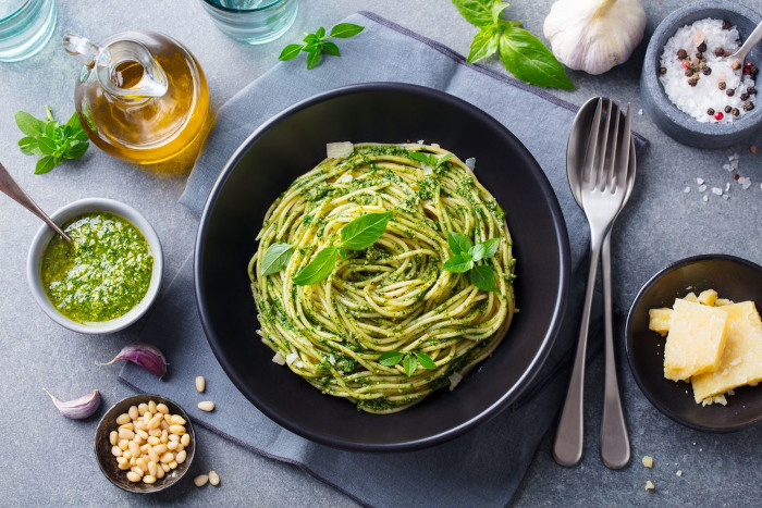 Italian basil pesto, genovese pesto for pasta